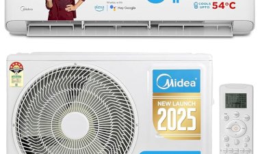 Midea 1.5 Ton 5 Star AI+ Wi-Fi Smart Inverter Split AC (Copper, Convertible 6-in-1 Gear,KW Display, Top HD & PM 2.5 Filter,4 Way Swing Santis Pro-X DLX (Wi-Fi), MAI20SP5R35W0,White)