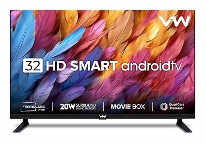 80 cm (32 inches) Frameless Series HD Ready Android Smart LED TV VW32S (Black)